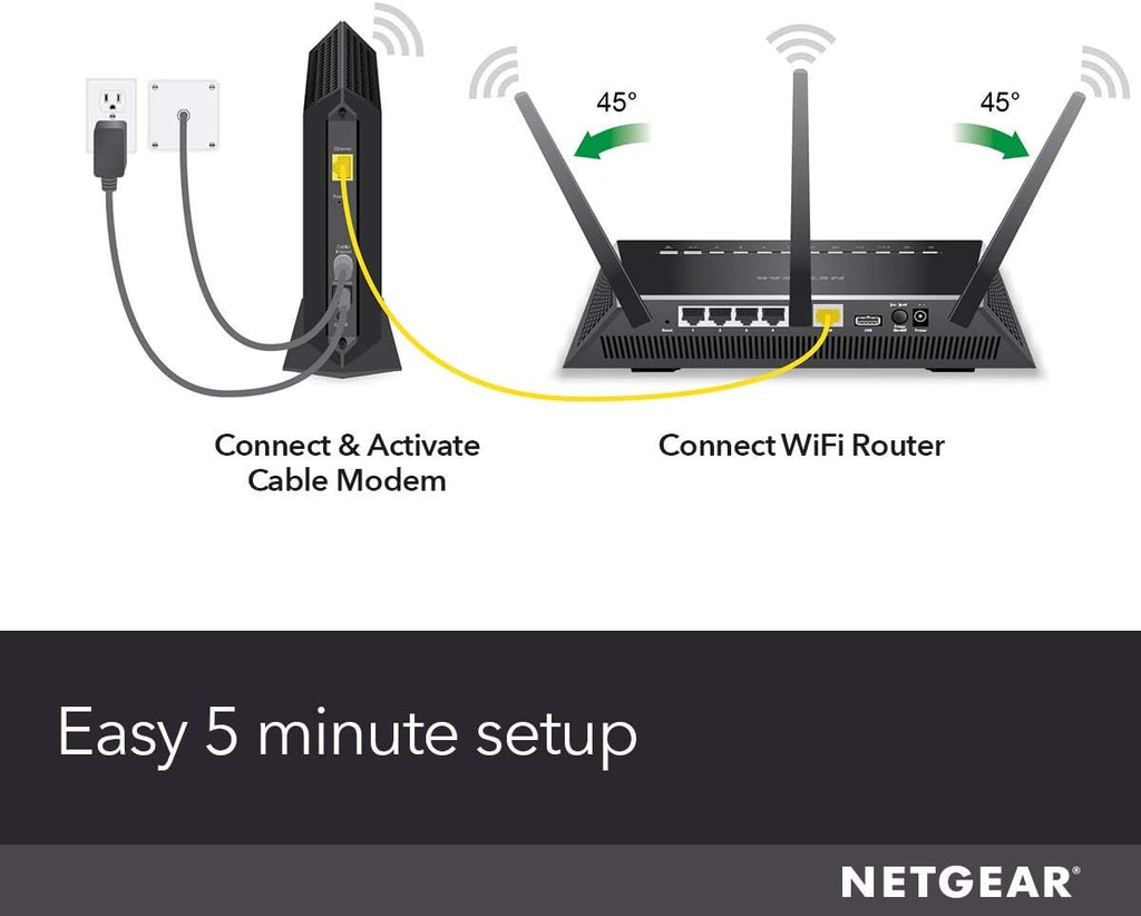 NETGEAR Cable Modem CM700 - Compatible with All Cable Providers incl. Xfinity, Spectrum, Cox | for Cable Plans up to 800Mbps | DOCSIS 3.0
