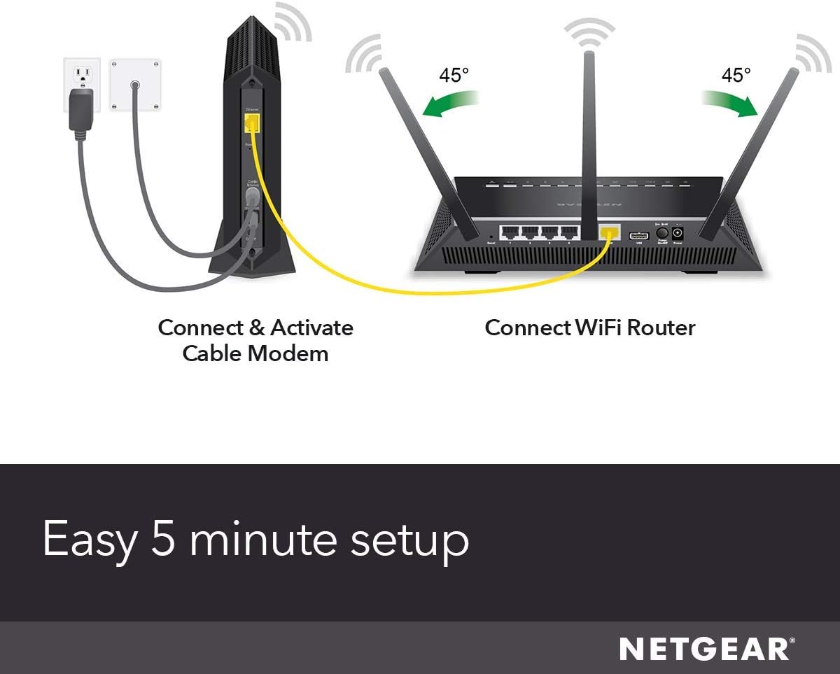 NETGEAR Cable Modem CM700 - Compatible with All Cable Providers incl. Xfinity, Spectrum, Cox | for Cable Plans up to 800Mbps | DOCSIS 3.0