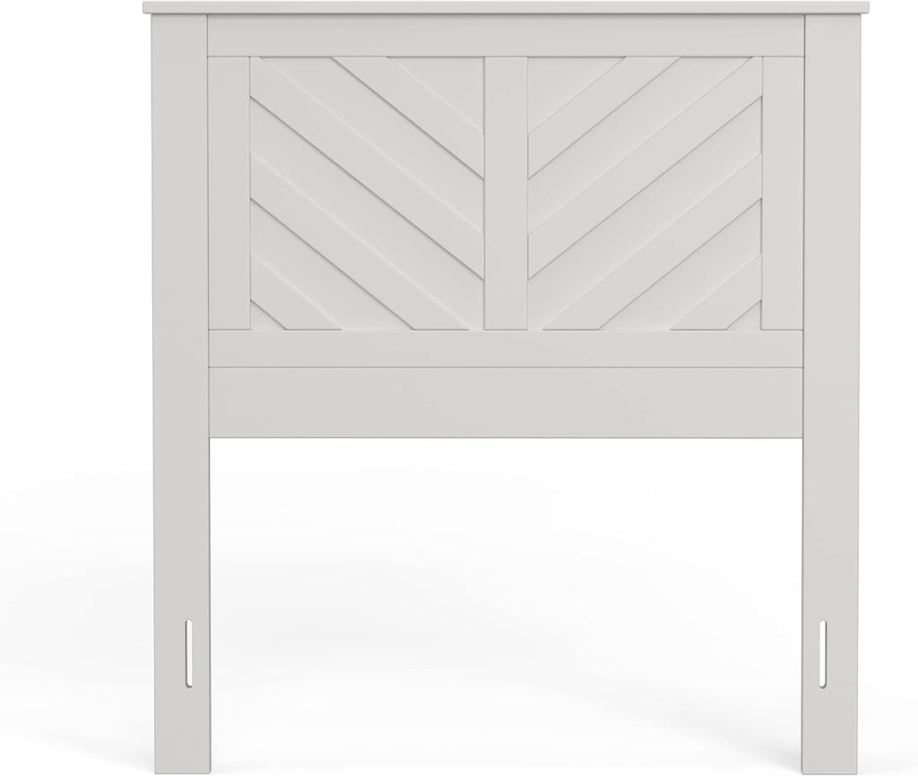 Glenwillow Home LaFerme Wood Panel Headboard in White - Twin Size