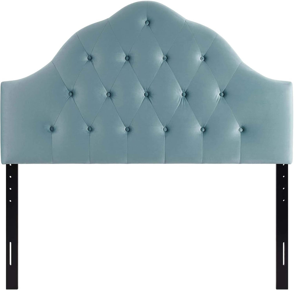 Modway Sovereign Full Diamond Tufted Performance Velvet Headboard, Light Blue
