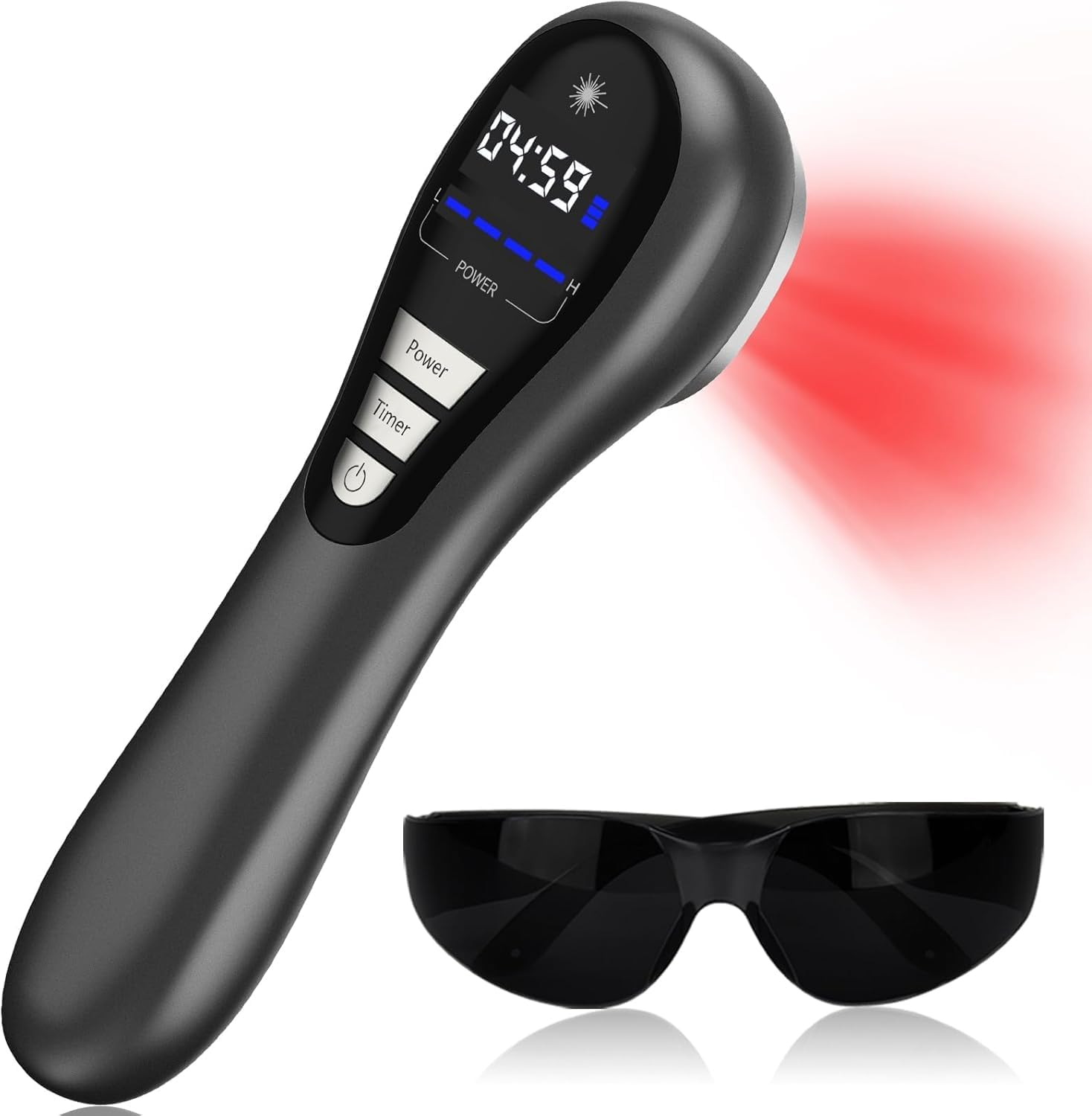 Handheld Red Light Therapy Device, Portable Near Infrared Light Therapy for Body, 650nm & 808nm Wireless Red Light Therapy Wand for Pain Relief Joint, Muscle Pain for Dogs & Humans