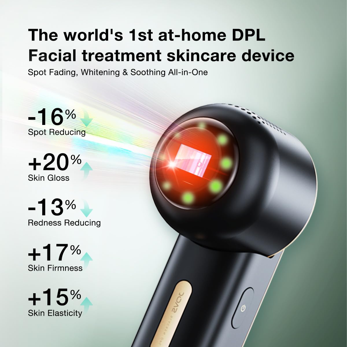 JOVS Blacken PRO Skincare Device for Face, Facial Beauty Device for Skin Rejuvenation Spot and Blemish Lightening, Ice-Cooling Contact | 3 Modes (Green)