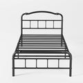 14 Inch Metal Bed Frame, with Headboard and Footboard, No Box Spring Needed, Black (Twin)