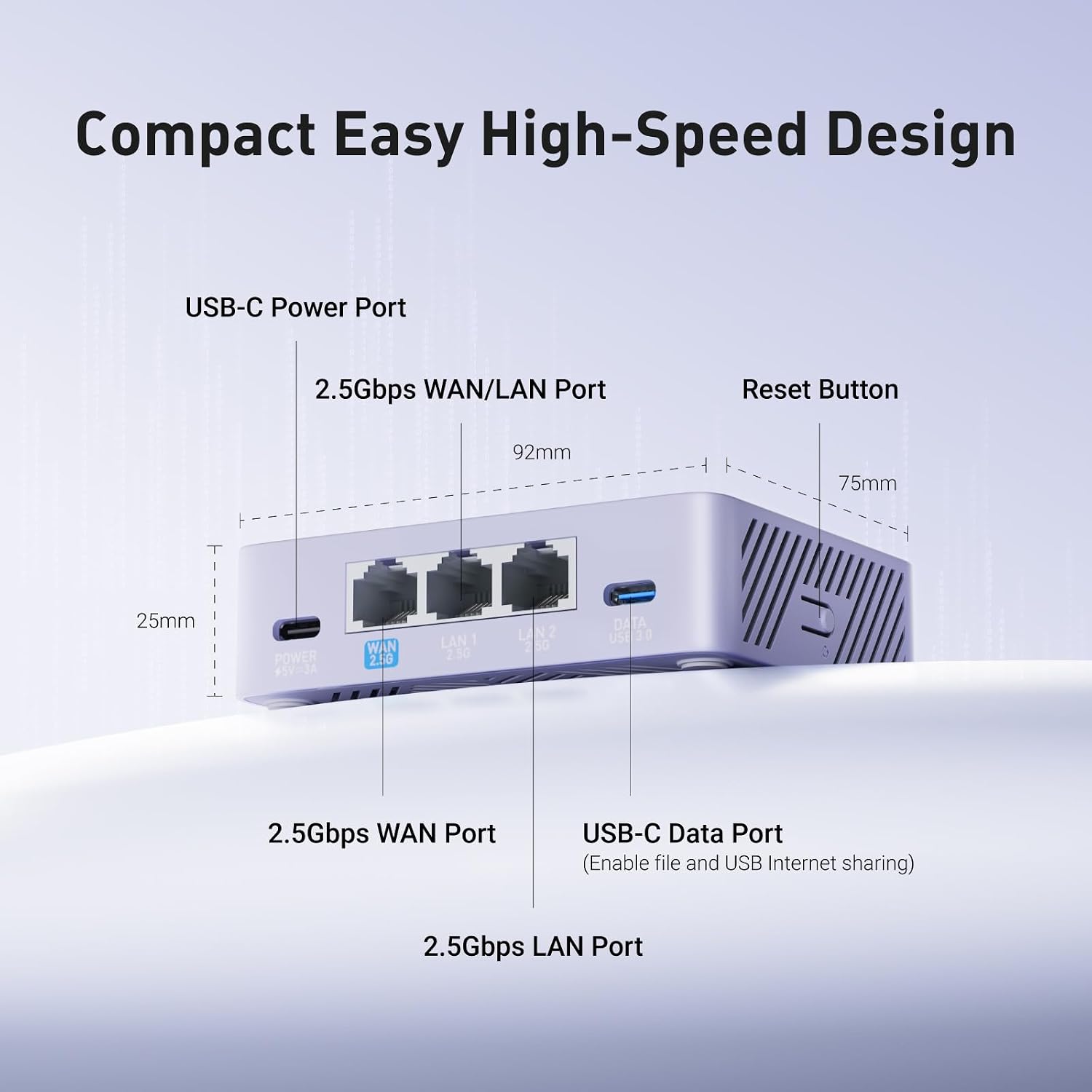 GL.iNet MT5000 (Brume 3) High-Speed Wired VPN Security Gateway for Home Office and Remote Work – Up to 1100 Mbps, 3× 2.5G Multi-WAN, DPI Security, VPN Obfuscation, OpenWrt, NO Wi-Fi