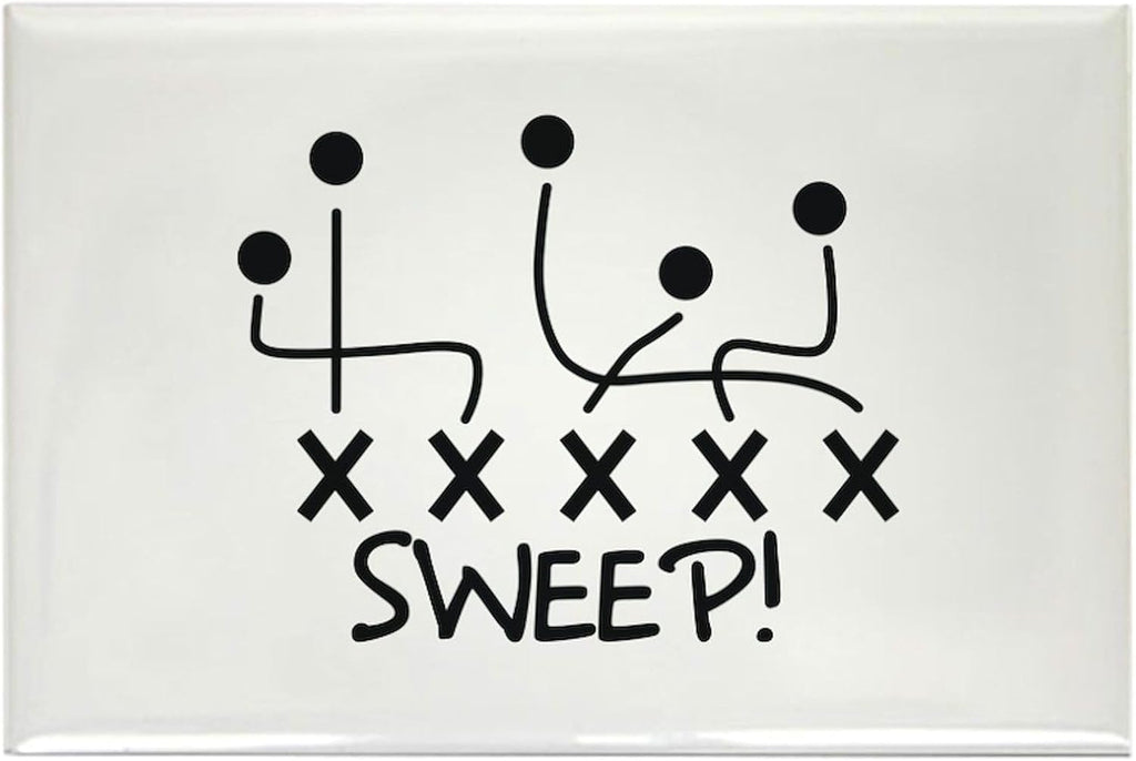 CafePress Football Sweep Magnets Rectangle Magnet (100 pack)