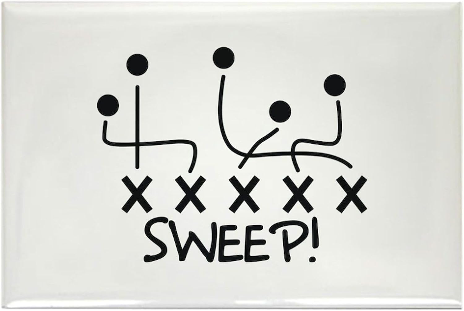 CafePress Football Sweep Magnets Rectangle Magnet (100 pack)