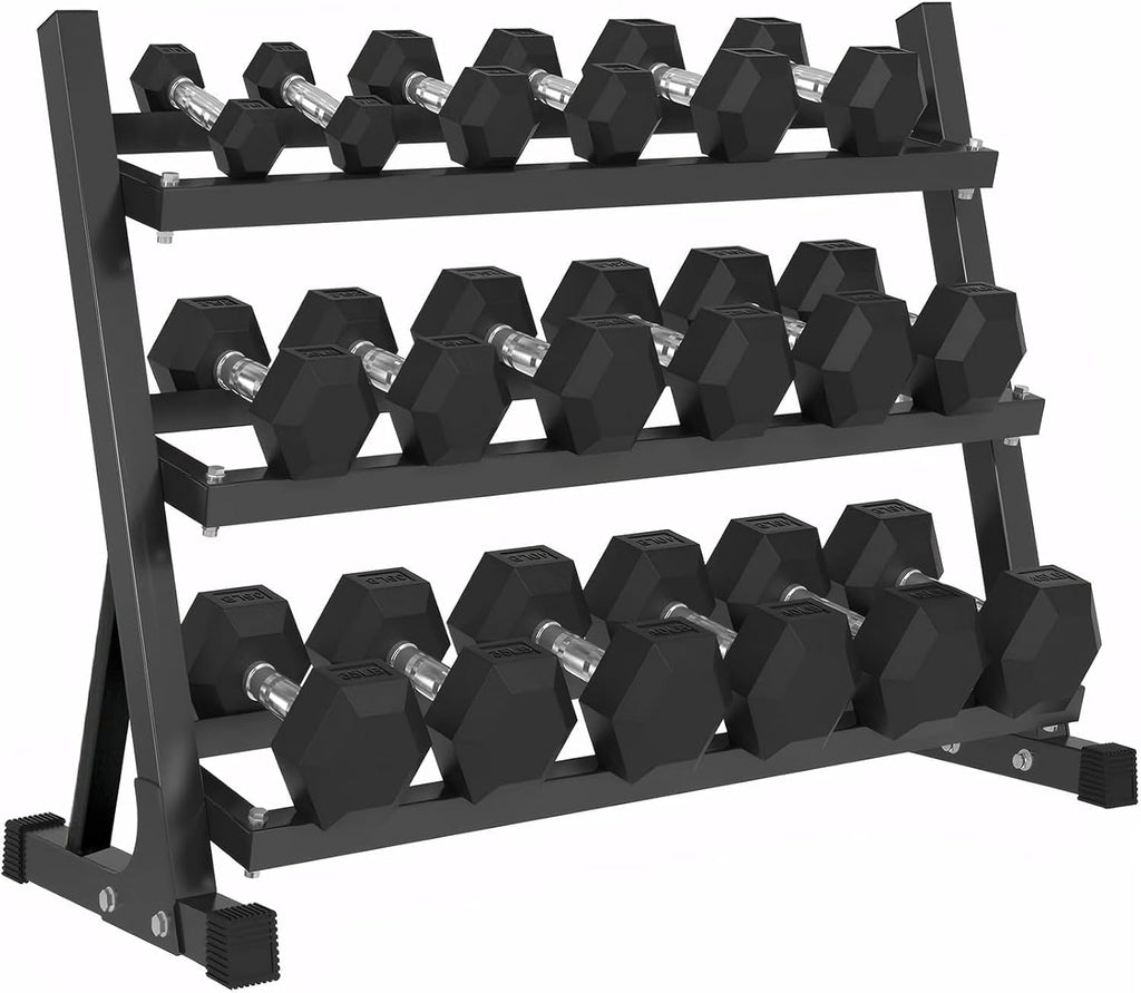 Dumbbell Set with Rack 450 lb Dumbbell Weight Set for Home Gym 9 Pair Dumbbell Hand Weights with Adjustable Weight Bench