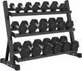 Dumbbell Set with Rack 450 lb Dumbbell Weight Set for Home Gym 9 Pair Dumbbell Hand Weights with Adjustable Weight Bench