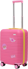 Away PAW Patrol Kids Carry On Luggage, Lightweight Rolling Suitcase for Children, TSA-Approved, Spinner Wheels, Travel Suitcase for Toddlers & Kids, Skye Pilot Pink