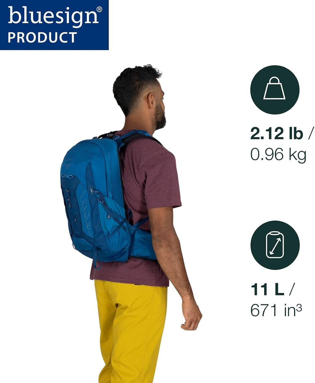 Osprey Talon 11L Men's Lightweight Hiking Backpack - Small Daypack for Travel & Camping, Black/Coal Grey