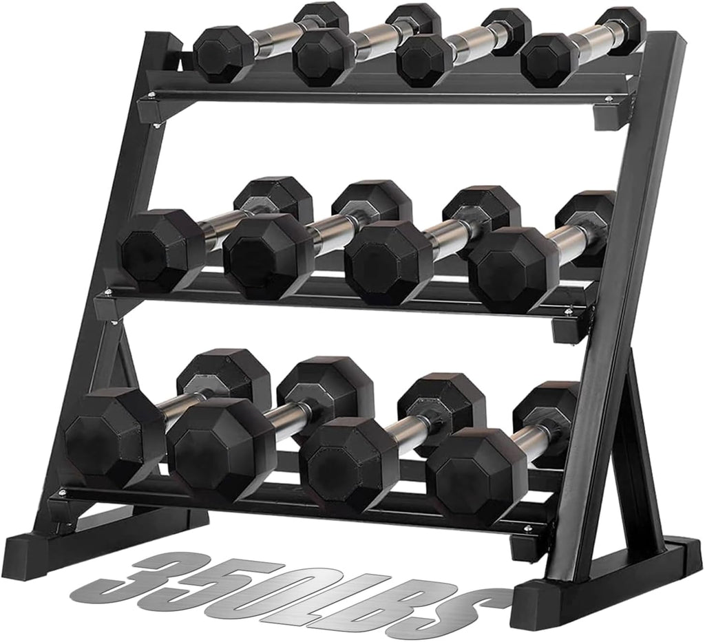 550LB 450LB 350LB Dumbbell Set with Rack Rubber Coated Dumbbells 5-50 Hex Weights Dumbbells Set for Home Workout Complete Weight Set with Rack Heavy