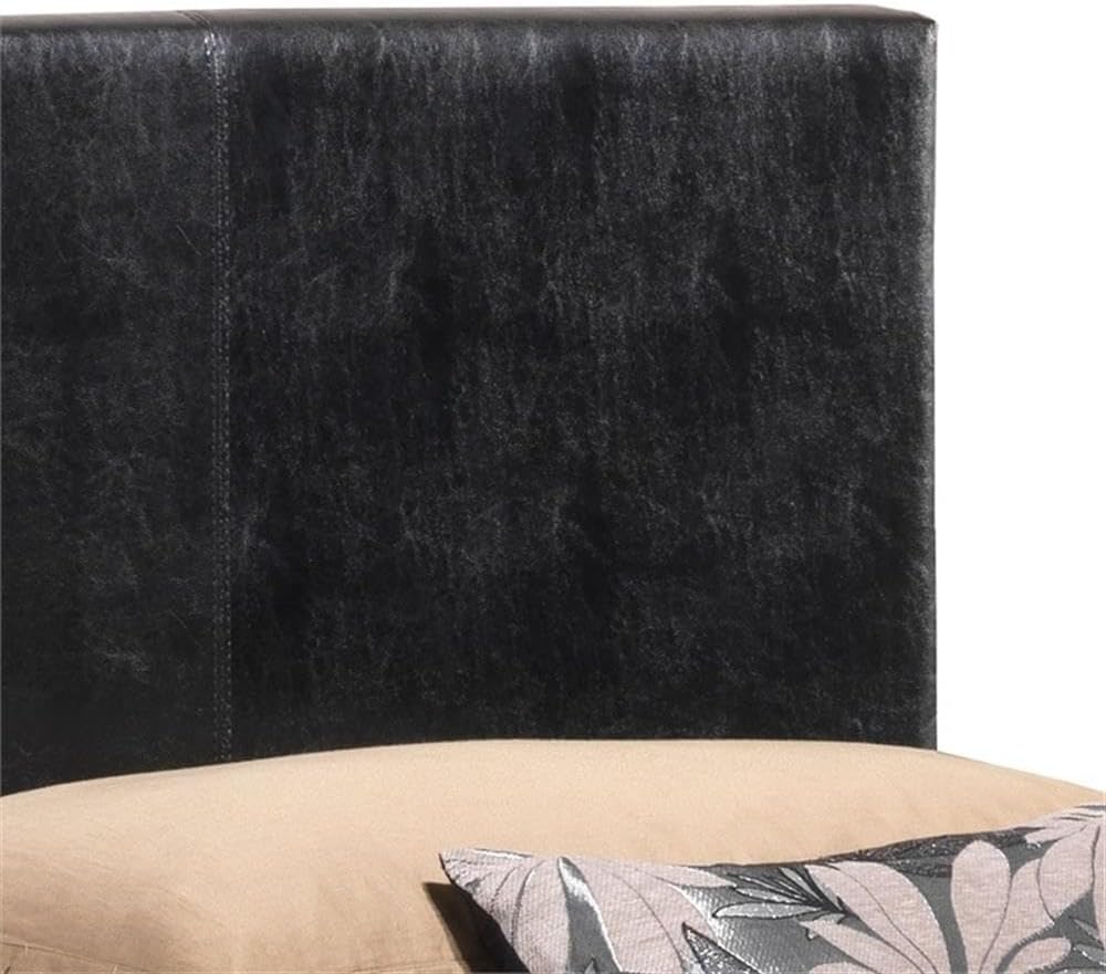 Glory Furniture Aaron Faux Leather Upholstered Twin Bed in Black