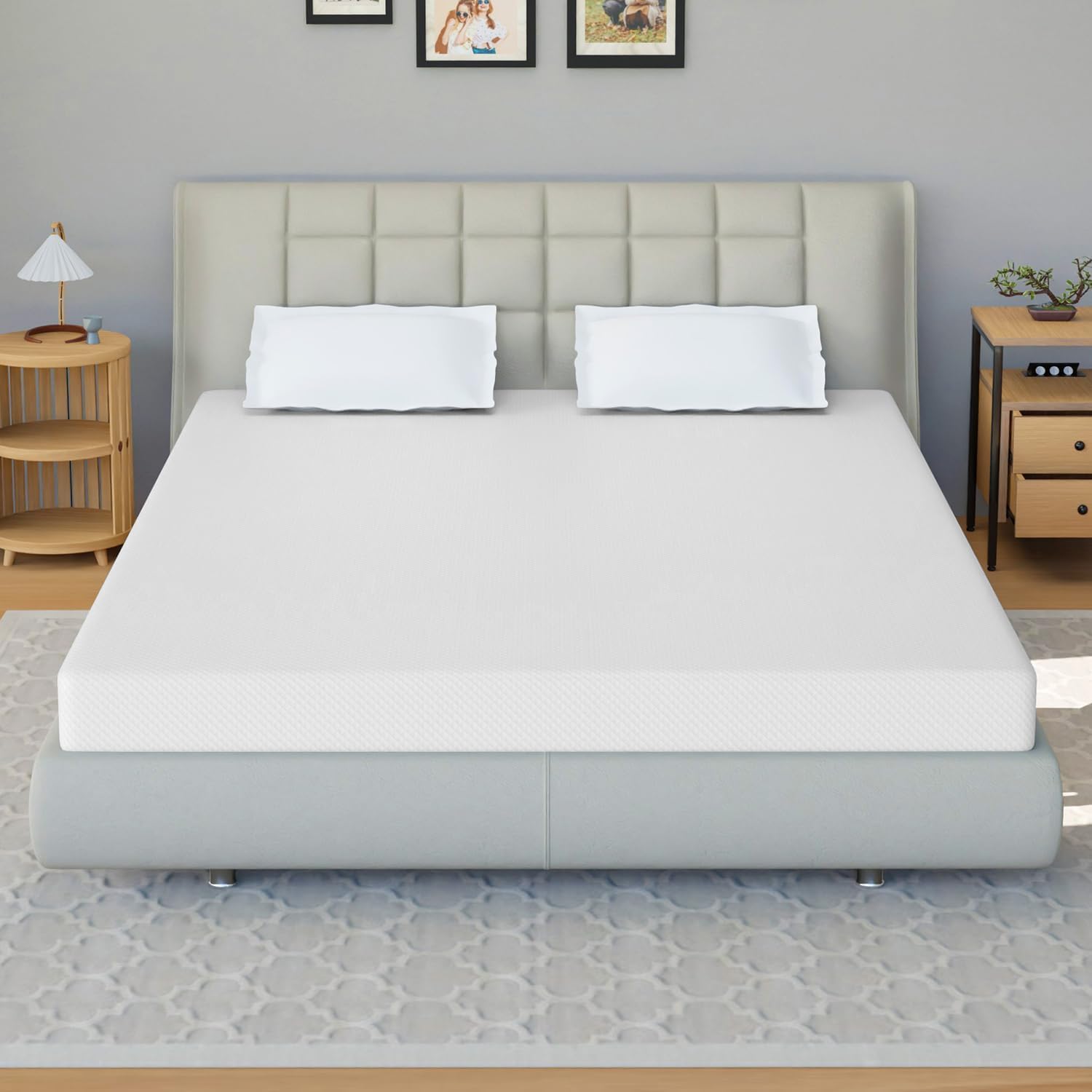 CertiPUR-US Certified 5' Gel Memory Foam Full Mattress in a Box - Pressure Relieving, Cooling Gel Foam - 75'L x 54'W x 5'Th, White