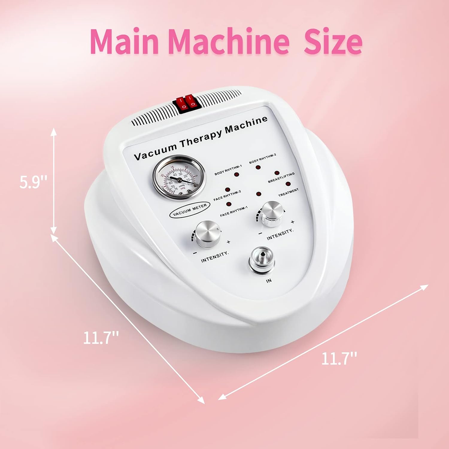Beauty Star Vacuum Therapy Cupping Machine, Multifunctional Body, Back, Face Massage Care Machine Adjustable Suction (0-70 cmHg) with 30 Cups and 3 Gua Sha Pumps (Max Cups 1200ML)