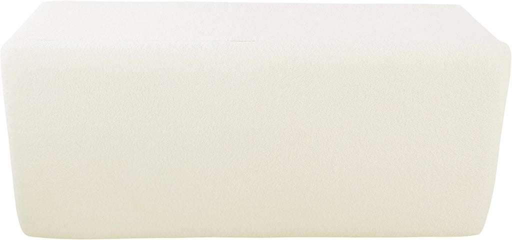 HomePop Storage Bench, Pearl Cream, Rectangle