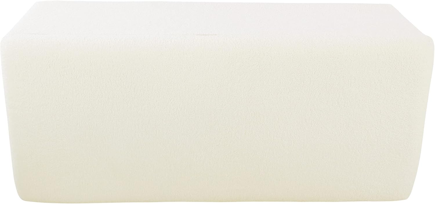 HomePop Storage Bench, Pearl Cream, Rectangle