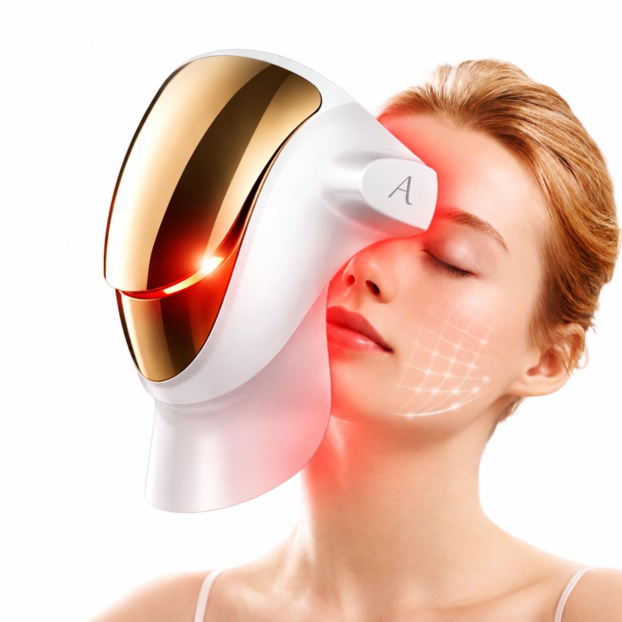 Aphrona Halo Led Face Mask, Led Light Therapy for face, Facial and Neck Skin Care Mask, Blue Light Red Light for Acne treatment Wrinkle Reduce, 807 led chips