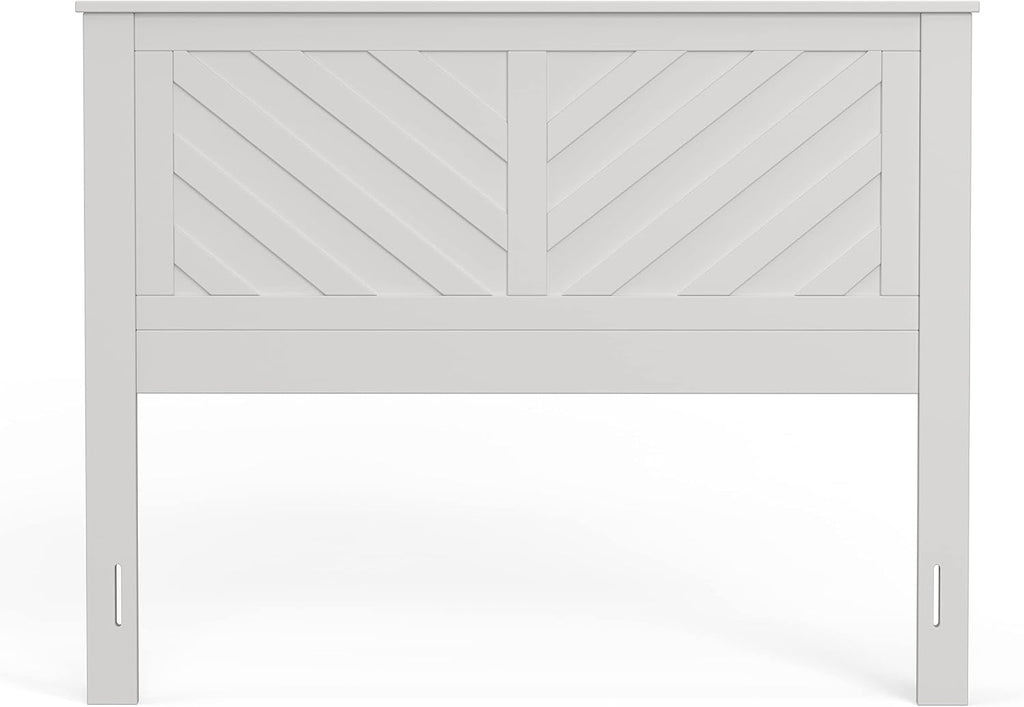 Glenwillow Home LaFerme Wood Panel Headboard in White - Full Size