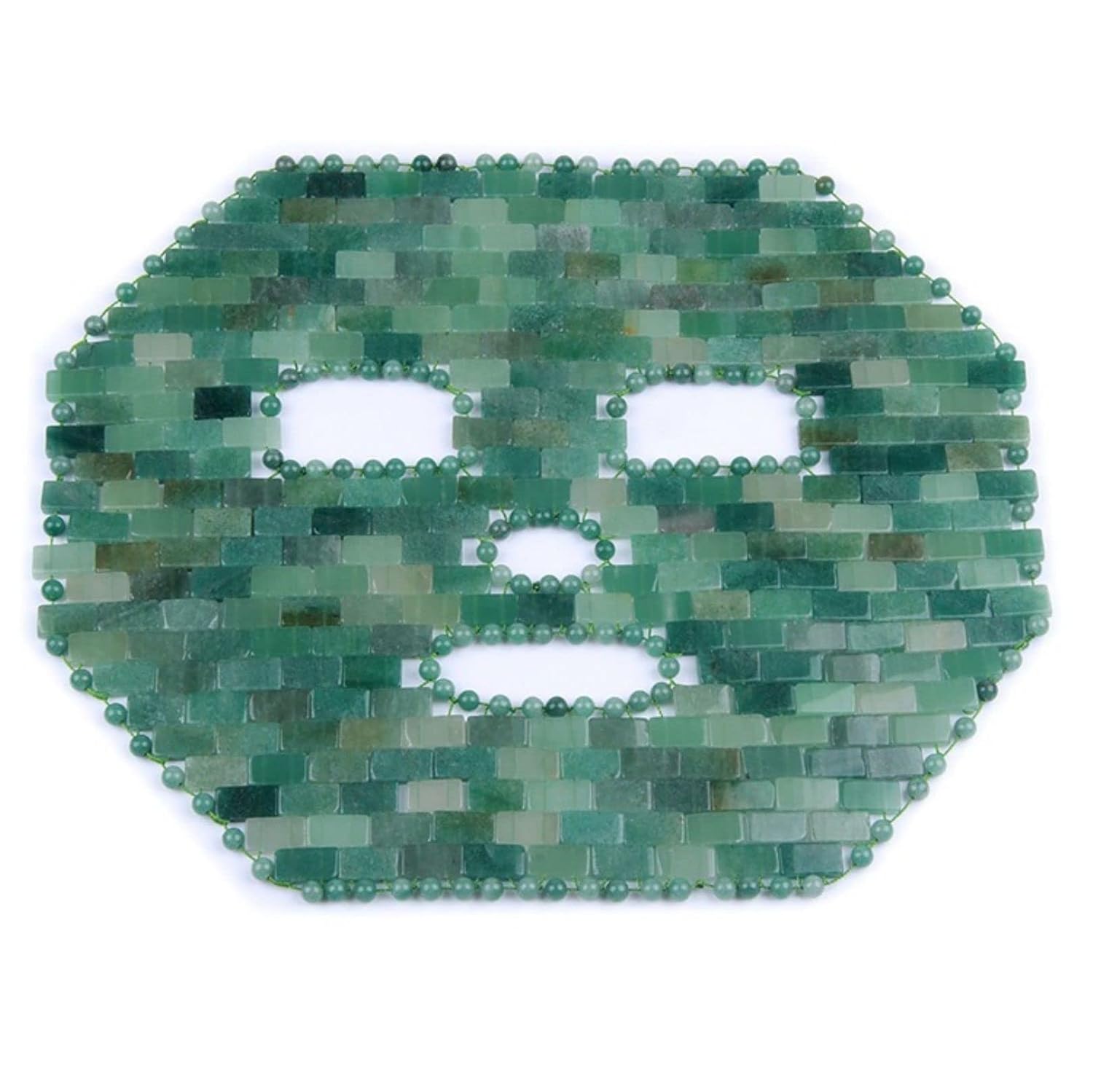 Rose Quartz Mask Cold Therapy Face Mask Reusable Jade Ice Sleeping Mask Beauty Skincare Massage Tool for Depuffing Anti-Aging Dark Circles (Color : Aventurine Jade)