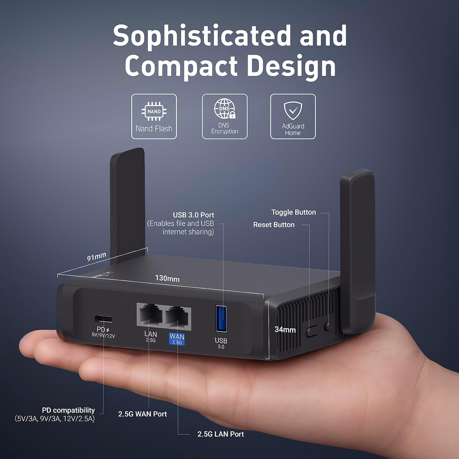 GL.iNet GL-BE3600 (Slate 7) Portable Travel Router, Pocket Dual-Band Wi-Fi 7, 2.5G Router, Portable VPN Routers WiFi for Travel, Public Computer Routers, Business Trip, Mobile/RV/Cruise/Plane