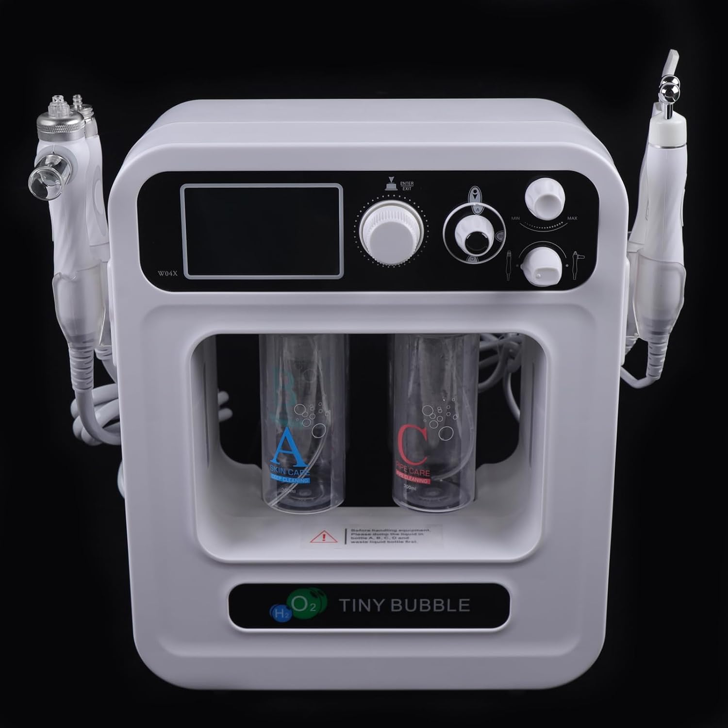 4in1 Hydra Hydro Facial Machine 300W, Water Dermabrasion Microdermabrasion Diamond Peeling Device, 110-220V Plastic Shell, Home Spa Beauty for Face, Hydration, Skin Radiance
