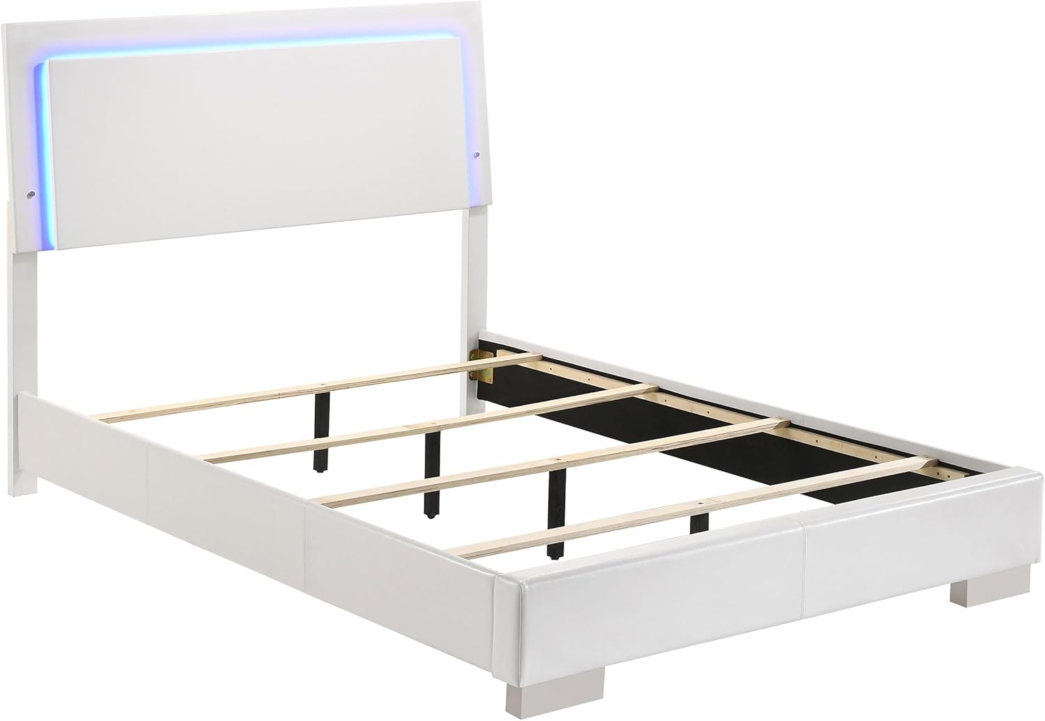 White High Gloss 5-piece Full Bedroom Set