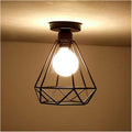 Chandelier, V-intage Ceiling Lights Iron Black Lamp Retro Cage Light Kitchen Fixtures Luminaria Lamparas De Techo Home Lighting(C Style)
