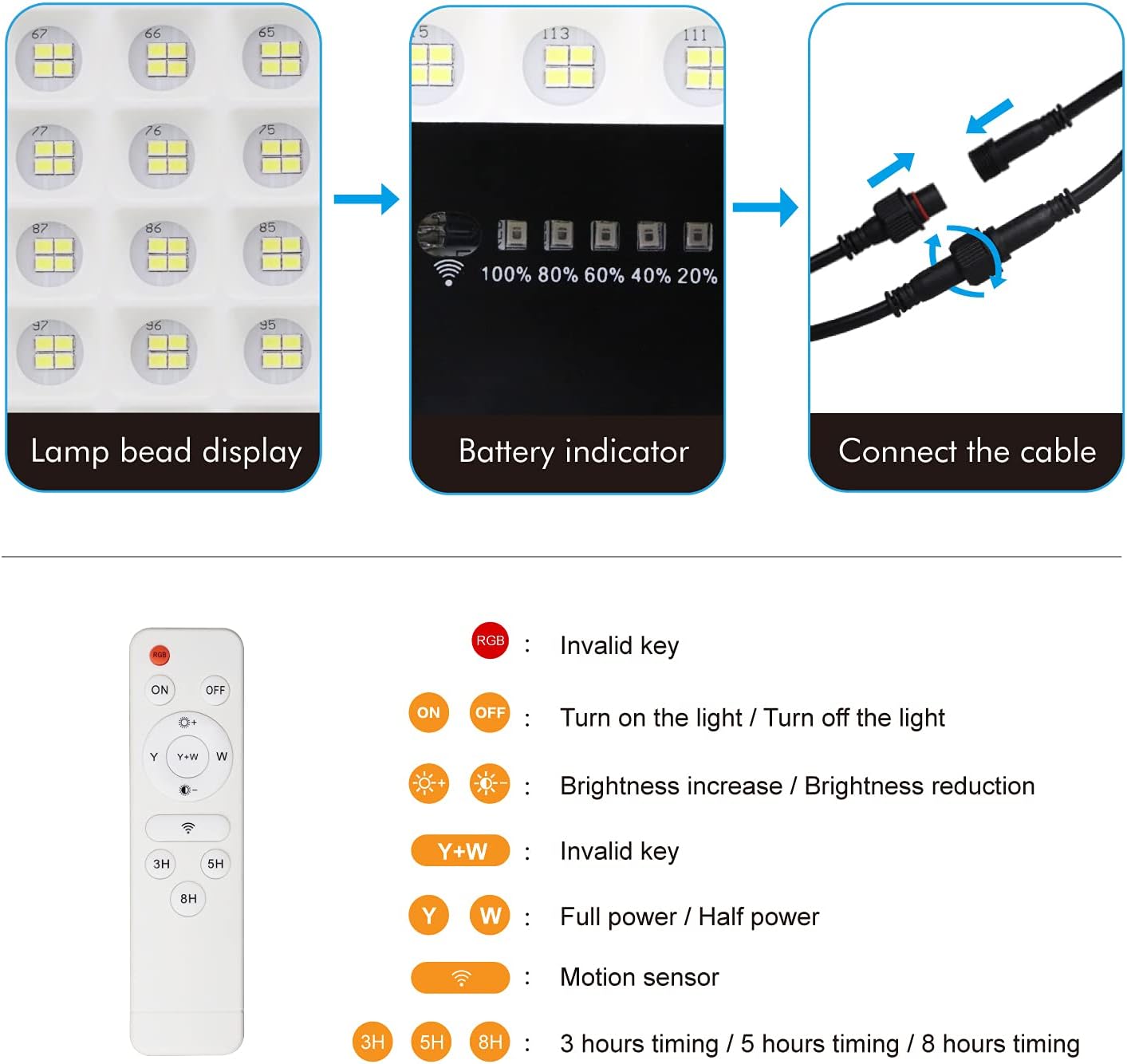 400W Solar Security Flood Lights,LED Street Light Outdoor IP66 Waterproof with Remote Control Parking Lot Lights for Yard, Garden, Swimming Pool, Pathway, Basketball Court, Arena