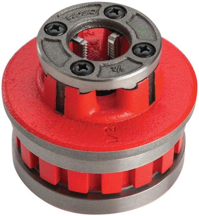 RIDGID 37390 Model 12-R Hand Threader Die Head, Alloy Right-Handed NPT Die Head for Nominal Pipe Size of 1/2-Inches