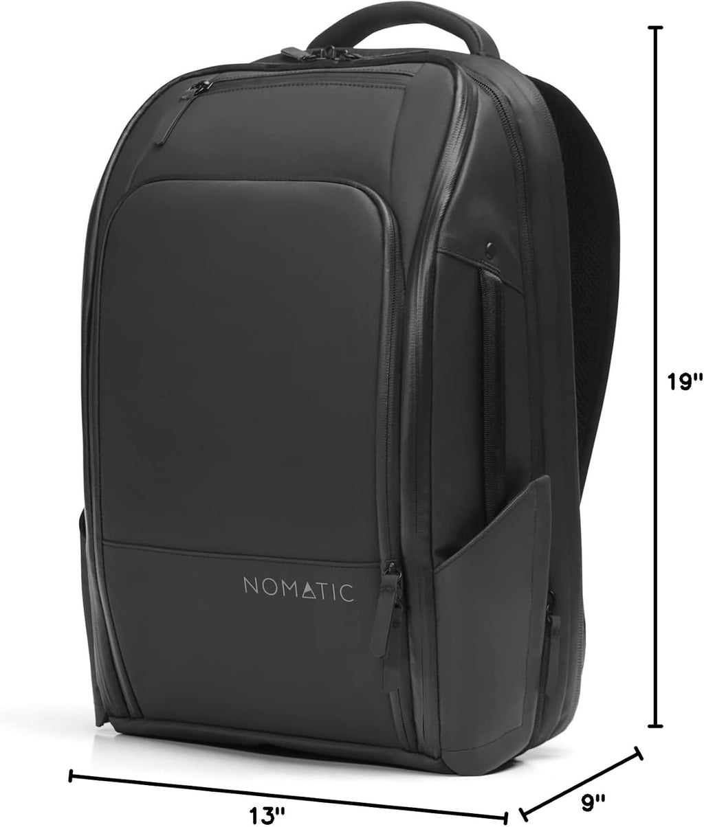 NOMATIC 20L Travel Pack - Mens Travel Backpack - Expandable to 30L - Water Resistant Daypack - TSA-Ready - Lightweight Business Traveling Backpack for Men - 16' Laptop Compartment