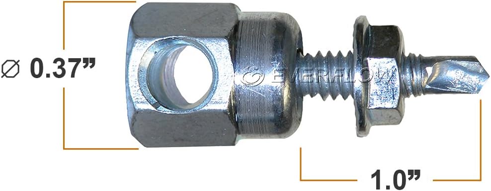 Everflow Sammys 8055957-50 SWDR 1-3/8' Horizontal Threaded Rod Anchor, Zinc 1/4-20 x 1' Screw Length, 50 Piece