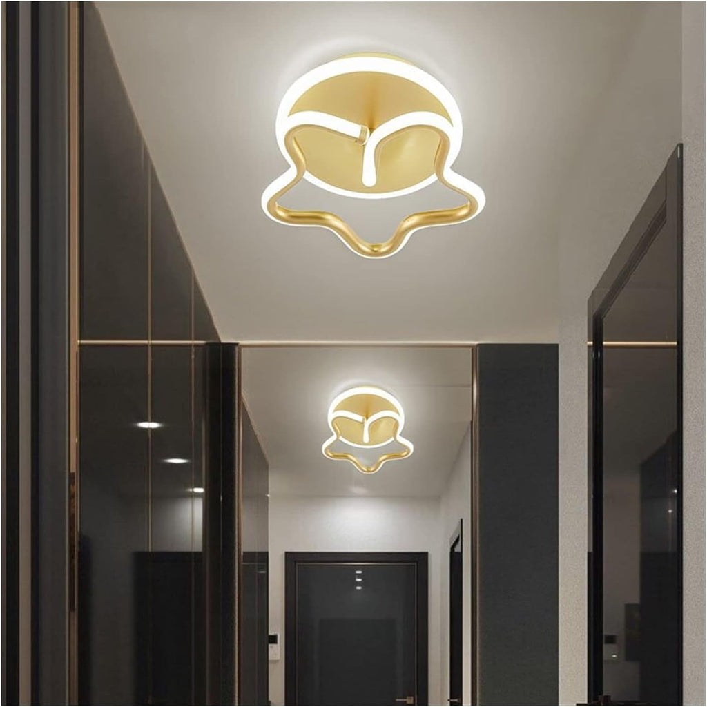 Gold Led Ceiling Lights Compatible with Living Room Bedroom - Hall Corridor Lamp Stars Loft Stairs Light Luminaria,Chandelier