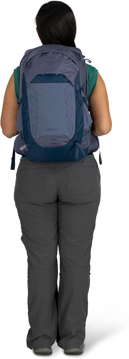 Osprey Tempest 22L Women's Lightweight Hiking Backpack - Small Daypack for Travel & Camping, Anchor/Blue Atlas