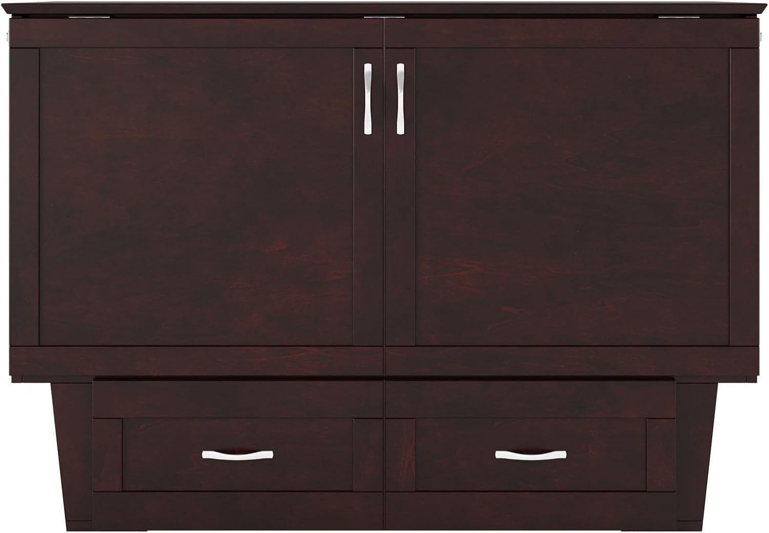 AFI, Monroe Full Murphy Bed Chest with 6' Mattress, Storage Drawer & Built-in USB Charger, Espresso