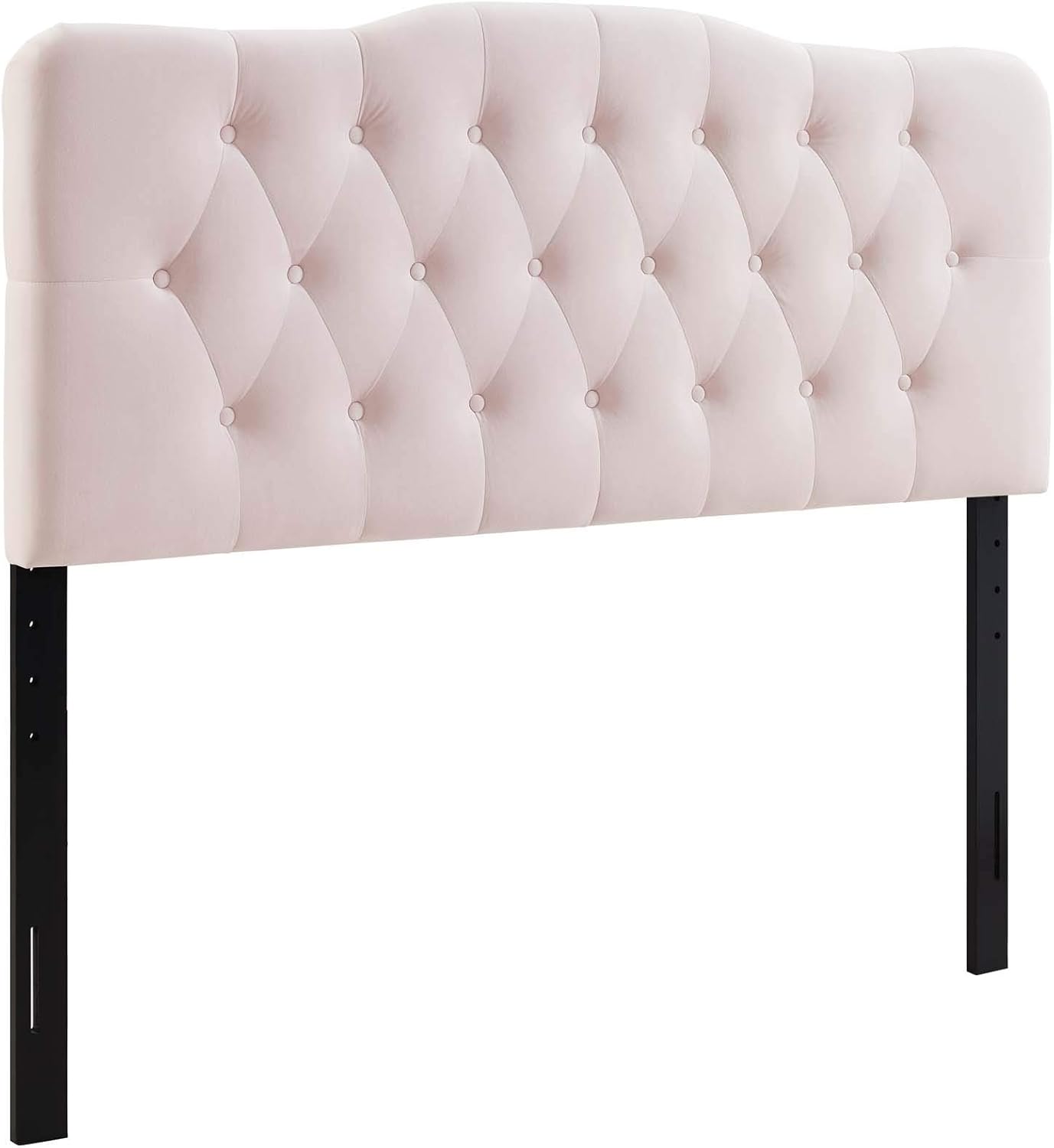 Modway Annabel Diamond Tufted Performance Velvet Full Headboard in Pink