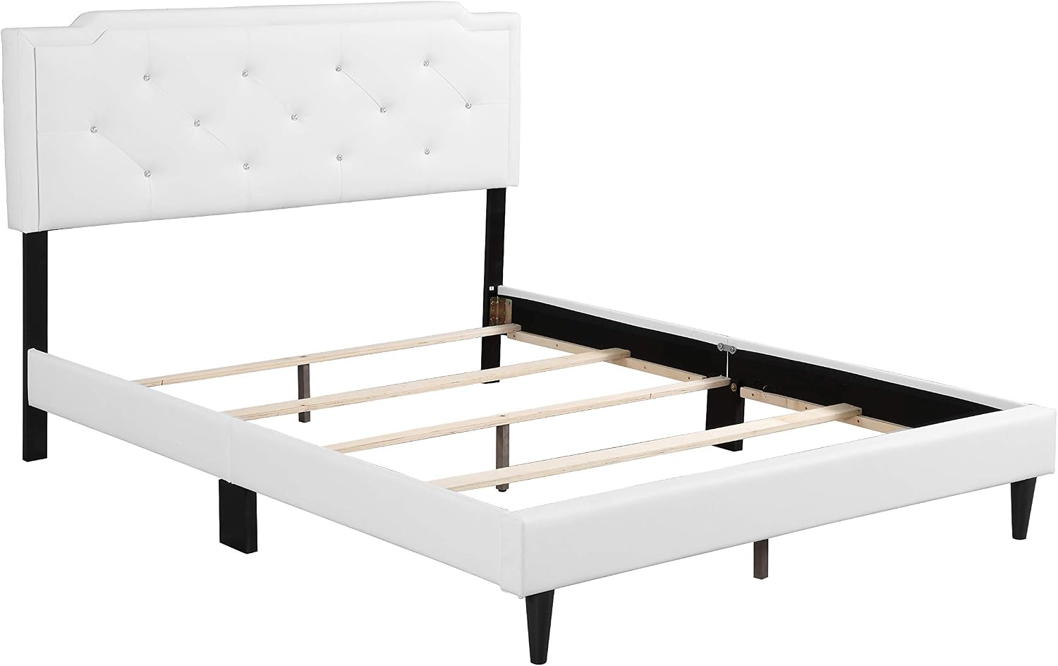 Glory Furniture Deb Upholstered Bed, Full, White