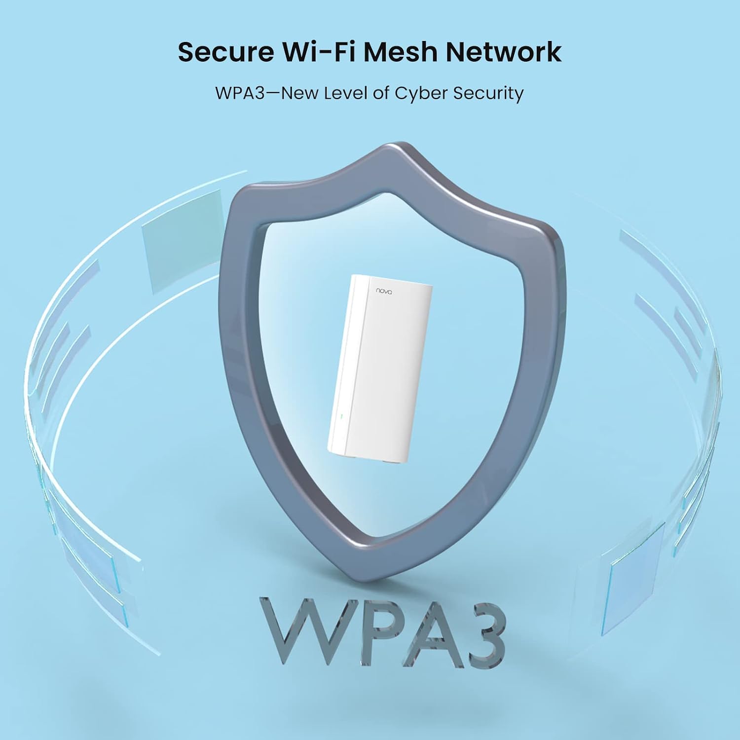 Tenda Nova MX12 Mesh WLAN WiFi 6 System - AX3000 Dual Band Mesh System - Recommended for Huser with 2-4 Bedrooms - 3X Gigabit Port - Replaces WLAN Router & Repeater - Compatible with Alexa - 2 Pack