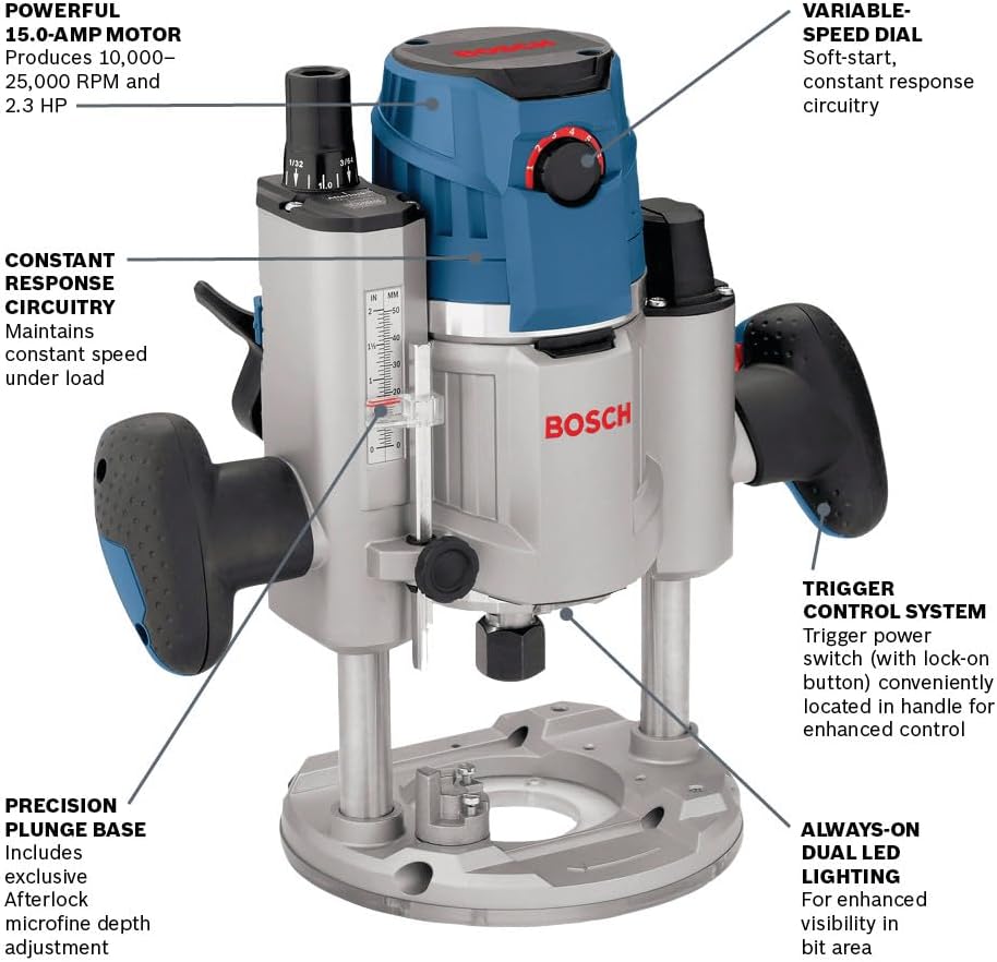 Bosch MRP23EVS 2.3 HP Electronic Plunge-Base Router