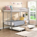 BUNK Bed Pink Twin Over Twin (Silver + Metal)