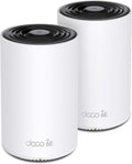 TP-Link Deco XE70 Pro AXE4900 Tri-Band WiFi 6E Mesh WiFi System - 2.5G WAN/LAN Ports, 4.9 Gbps Wi-Fi 5,500 Sq. Ft Coverage, Connect up to 200 Devices, 6 GHz Band, 2-Pack