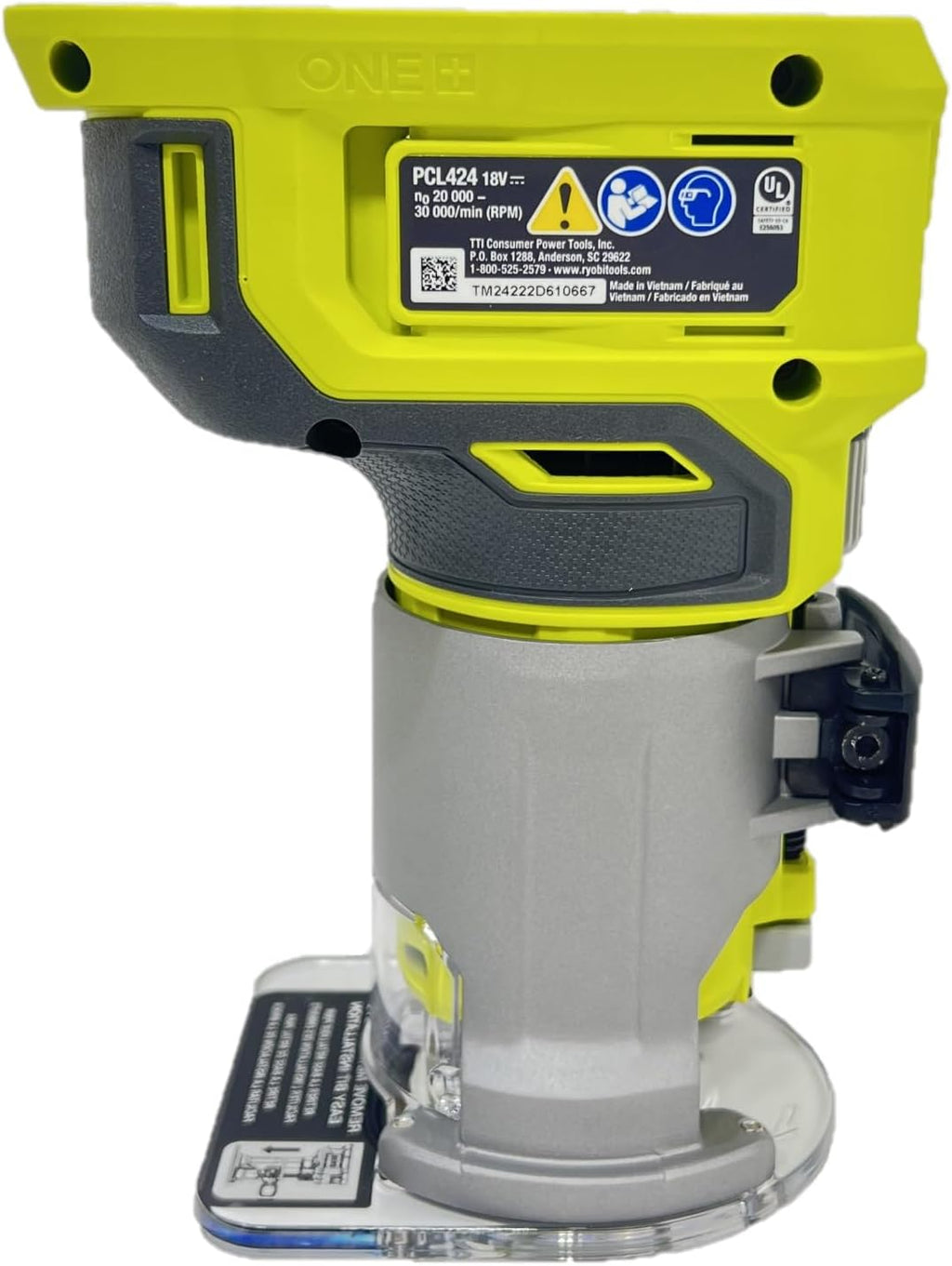 RYOBI ONEAND 18V Cordless Compact Fixed Base Router Tool ONLY with 24-Piece Router