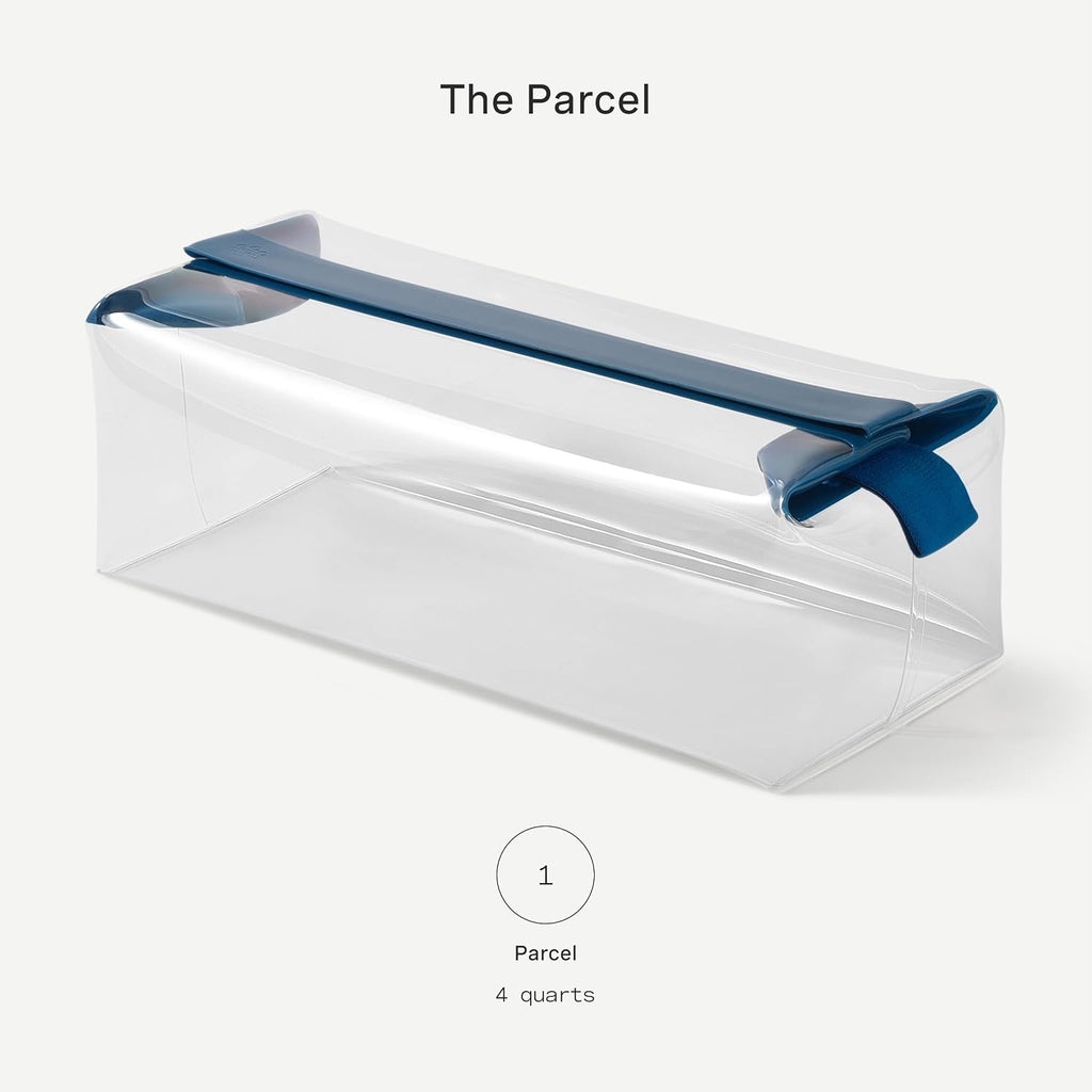 Cadence Parcel - Clear Kit with Magnetic Closure - Durable and Leak-Resistant Travel Toiletry Kit - Extra Large Cove Parcel