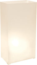 LumaBase 318100 Plastic Luminaria Lanterns, White, Pack of 100