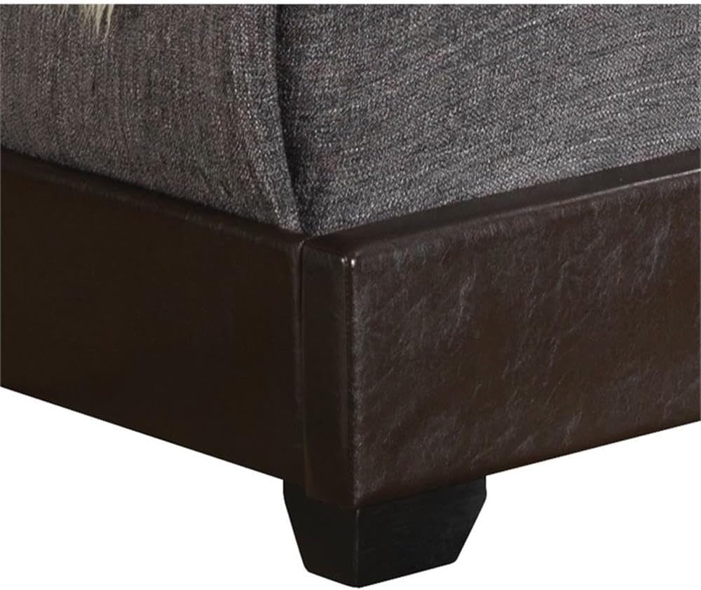 Glory Furniture Aaron Faux Leather Upholstered Full Bed in Cappuccino
