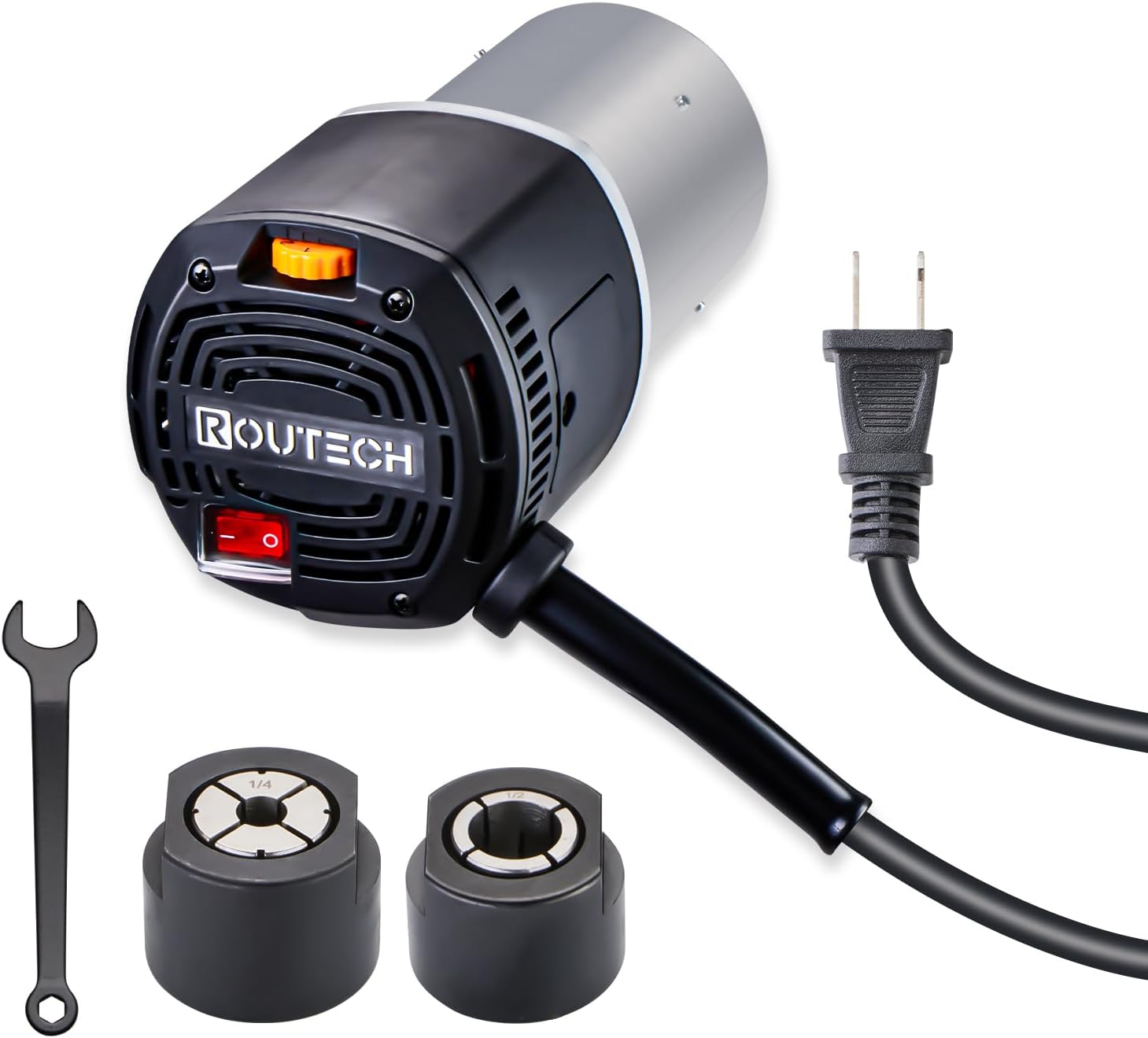 Woodworking 3.25HP Router, 2400W, 4.2' Diameter, 1/2' and 1/4' Collets, 120V60Hz, Model RT-001M (Motor)