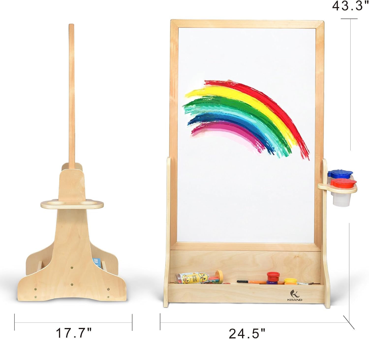 Double-Sided Plexiglass Painting Art Easel, Easy to Clean, Kids Drawing Board On Both Sides, Fun Arts and Crafts Activity for Boys and Girls Indoor and Outdoor