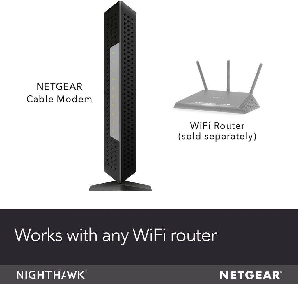 NETGEAR Nighthawk Cable Modem with Voice (CM1150V) - Certified for Xfinity by Comcast Internet & Voice Plans Up to 800Mbps | 2 Phone Lines | 4 x 1G Ethernet Ports | DOCSIS 3.1