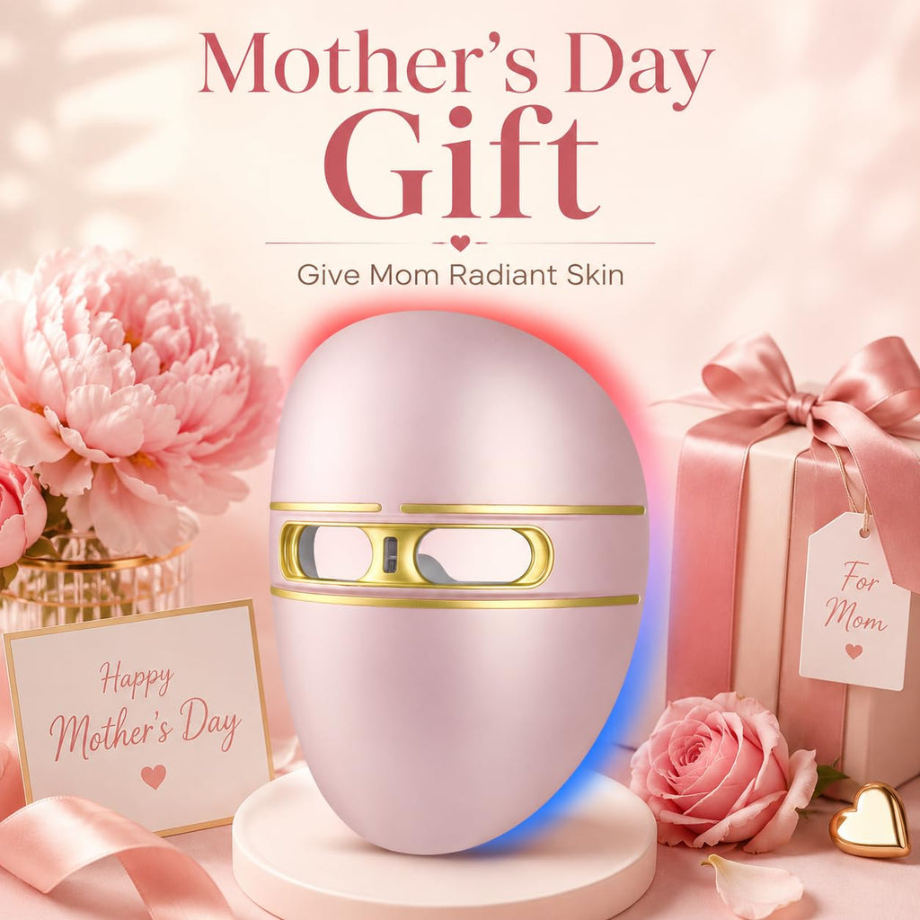 Pro-Grade FSA LED Light Therapy Facial Mask -Red & Blue Light Anti Aging FSA Face Mask- Salon Treatment for Acne,Wrinkles & Redness at Home,Ideal Skincare Device for Birthday, Mom Gift