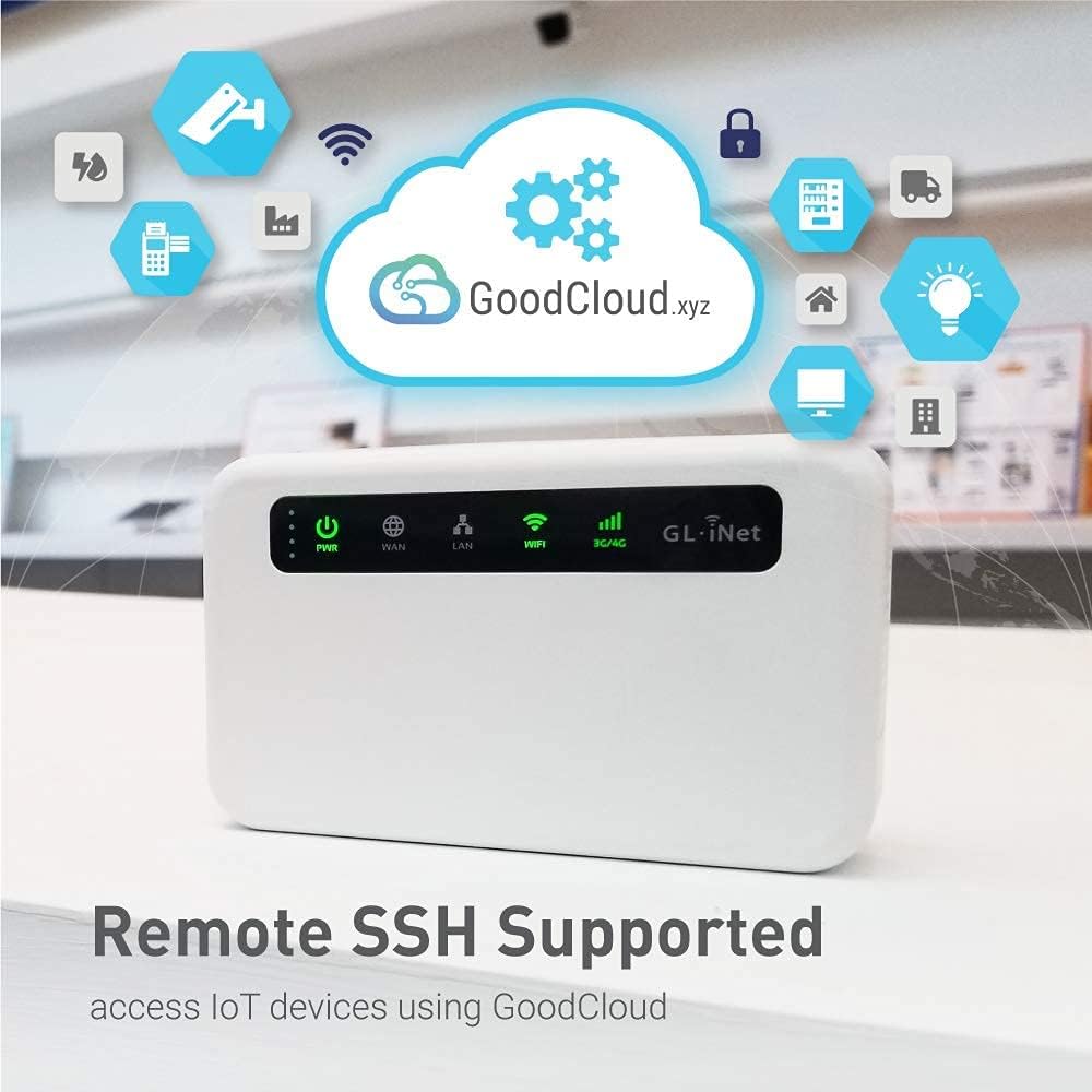 GL-XE300 (Puli) 4G LTE Industrial IoT Gateway, T-Mobile Only, Router/Access Point/Extender/WDS Mode, OpenWrt, 5000mAh Battery, OpenVPN Client, Remote SSH, WPA3, IPv6 (EP06A), North America only