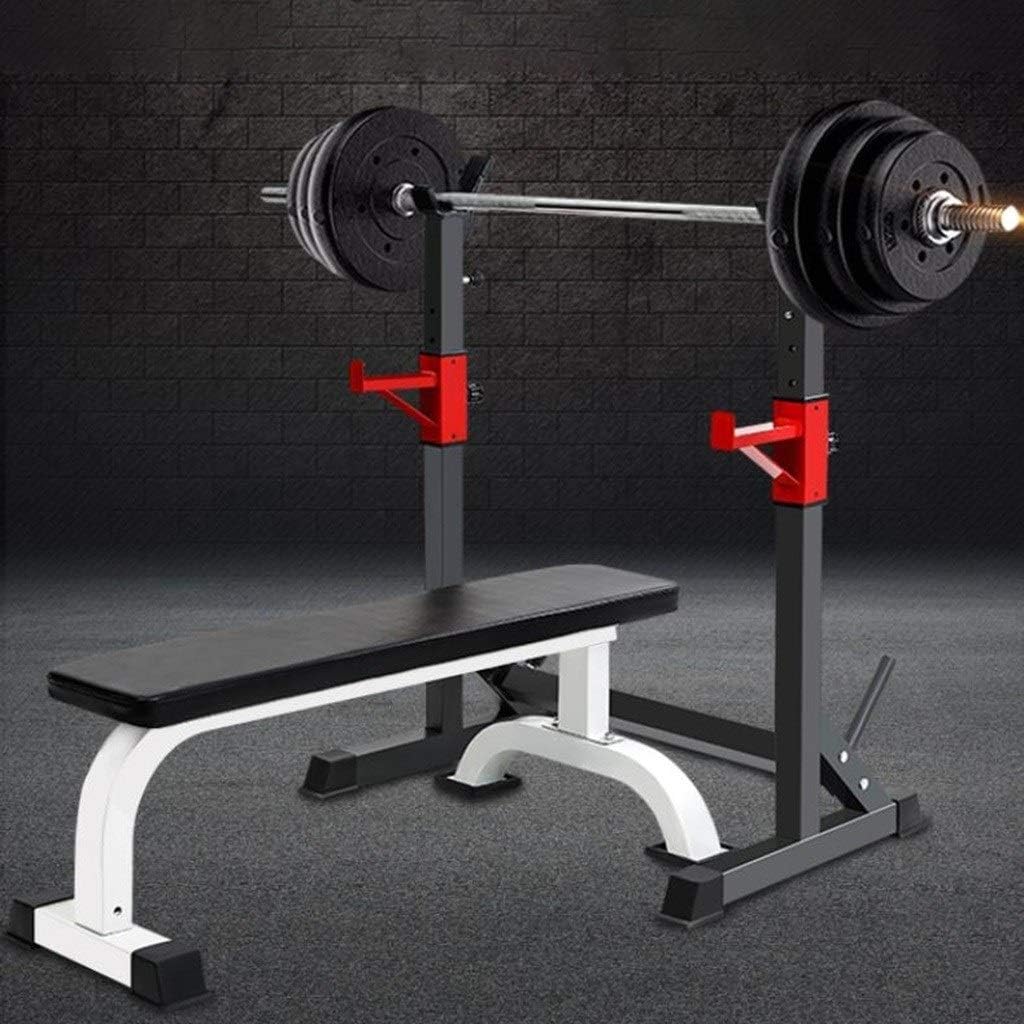 Barbell Rack Dumbbell Bench Weightlifting Bed Fitness Equipment Squat Rack Fram Bench Press Barbell Set Height Adjustable,
